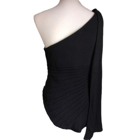 Brandon Maxwell Pebble Crepe One Shoulder Top 10 NWT - Picture 8 of 11
